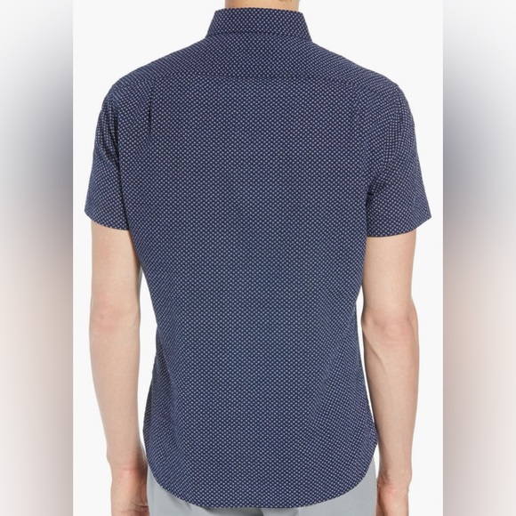 BONOBOS Slim Fit Short Sleeve Button-Up Shirt Size Large - Picture 6 of 6